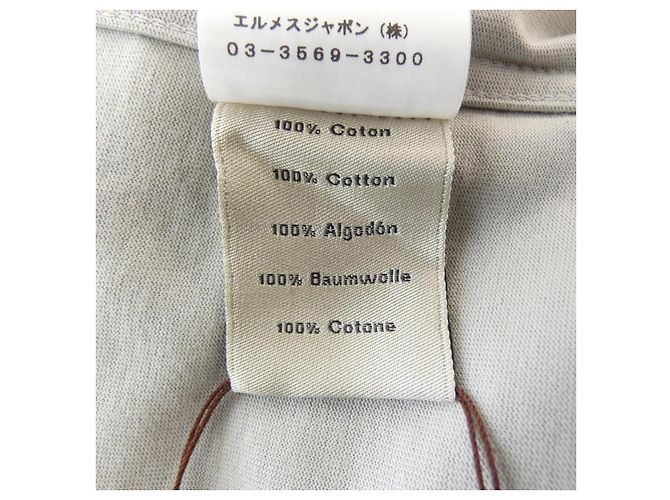 Hermès Camiseta de algodón Hermes Detail Saddle Stitch XL Gris - vista 3