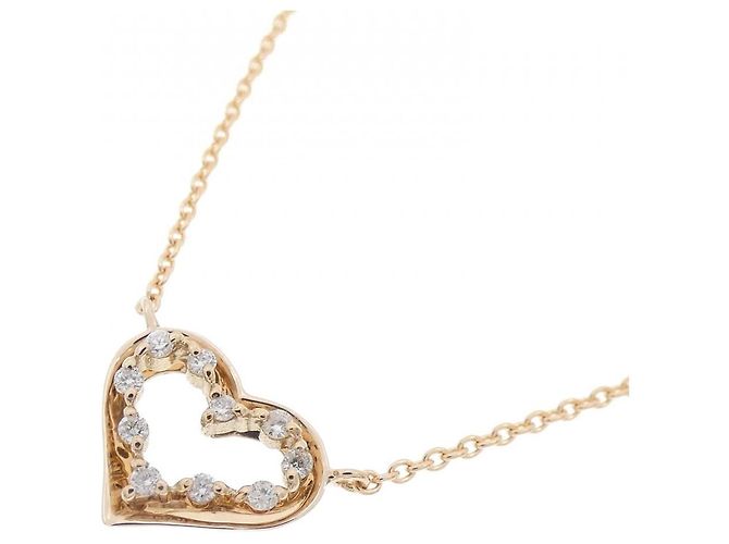 Autre Marque Collana con diamante a forma di cuore Au750 Rosa - vista 3