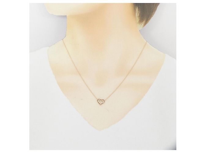 Autre Marque Collana con diamante a forma di cuore Au750 Rosa - vista 6