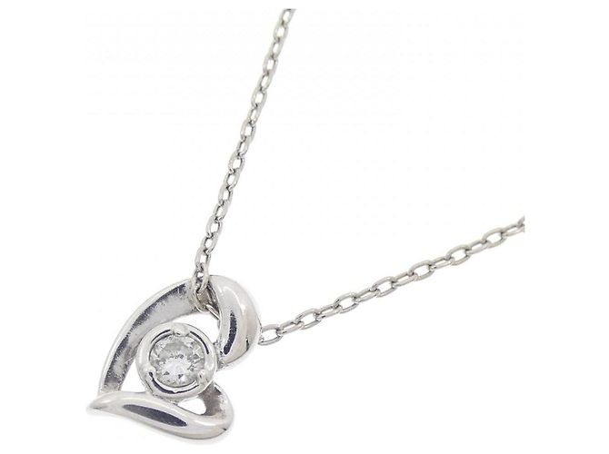Autre Marque Collana Cuore di Diamanti PT900 PT850 Argento - vista 3