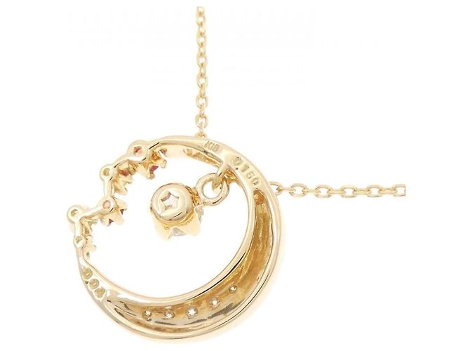 Autre Marque Collar de diamante de zafiro Au750 Dorado - vista 4