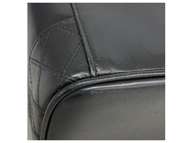 Vanity Chanel Bicolor Leder Kosmetiktasche Schwarz - Ansicht 10