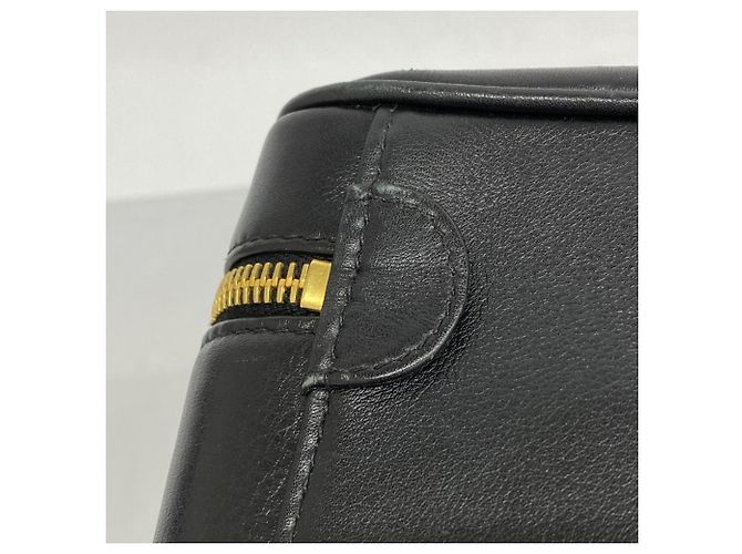 Vanity Chanel Bicolor Leder Kosmetiktasche Schwarz - Ansicht 13