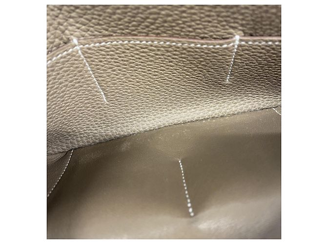 Cartera Larga Dogon GM Togo Etoupe Hermès Gris pardo - vista 12