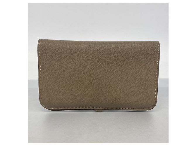 Cartera Larga Dogon GM Togo Etoupe Hermès Gris pardo - vista 13