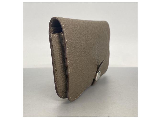 Cartera Larga Dogon GM Togo Etoupe Hermès Gris pardo - vista 2
