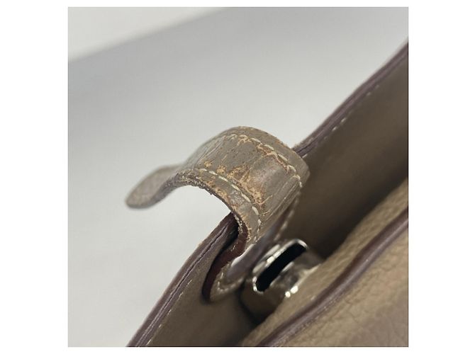 Cartera Larga Dogon GM Togo Etoupe Hermès Gris pardo - vista 6