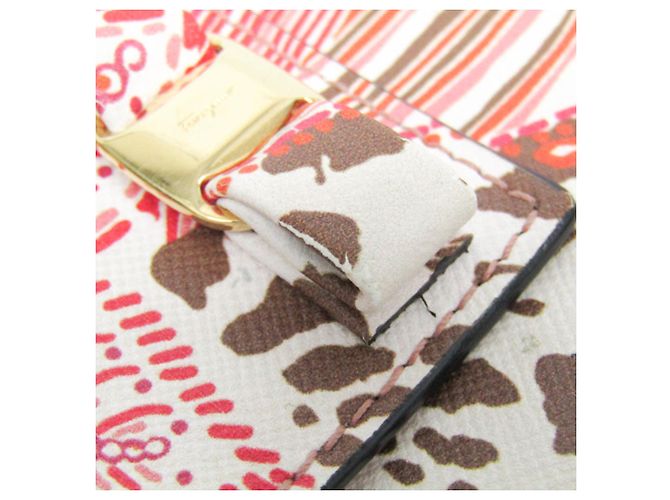 Pouch per telefono Vara Salvatore Ferragamo JP-22 0381 Rosa Rosso Bianco sporco - vista 12