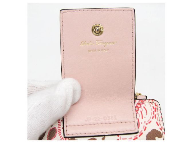 Pouch per telefono Vara Salvatore Ferragamo JP-22 0381 Rosa Rosso Bianco sporco - vista 15