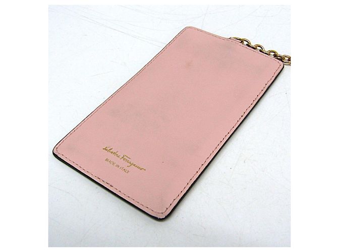 Pouch per telefono Vara Salvatore Ferragamo JP-22 0381 Rosa Rosso Bianco sporco - vista 17