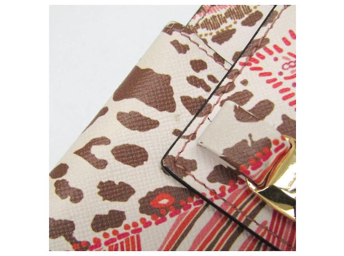 Pouch per telefono Vara Salvatore Ferragamo JP-22 0381 Rosa Rosso Bianco sporco - vista 7