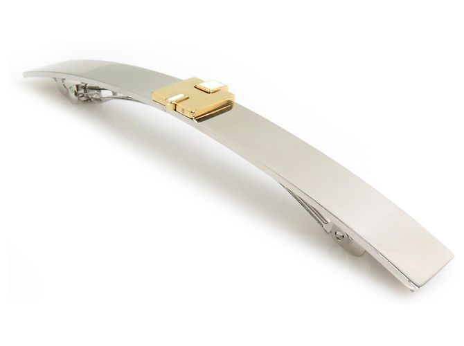 Fermaglio Hermès in oro, argento e bianco sporco D'oro - vista 3
