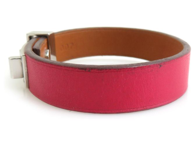 Bracciale in pelle e metallo Mini Dog di Hermès Argento - vista 2