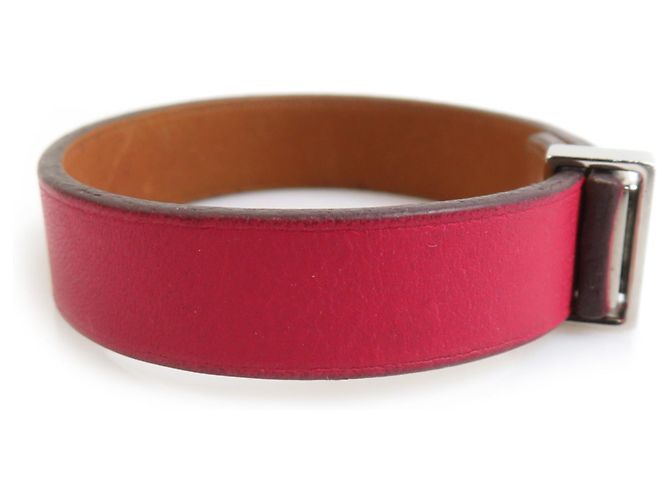Bracciale in pelle e metallo Mini Dog di Hermès Argento - vista 4