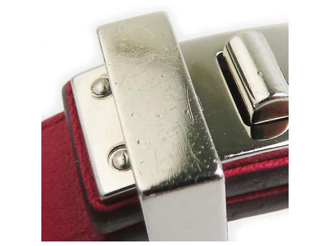 Bracciale in pelle e metallo Mini Dog di Hermès Argento - vista 5