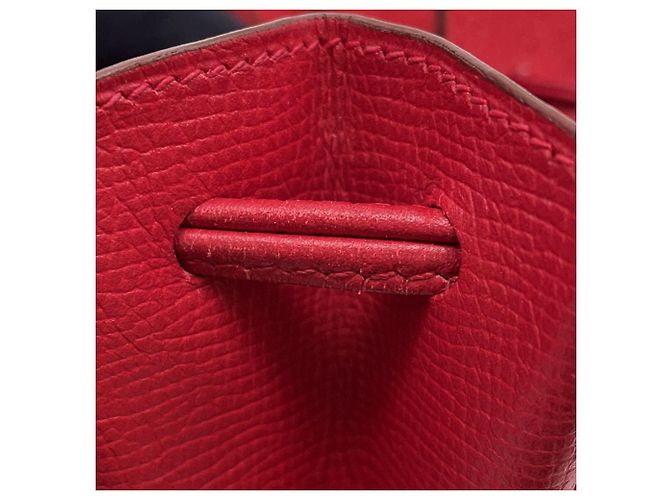 Bolso Vespa Hermès en cuero rojo Roja - vista 10