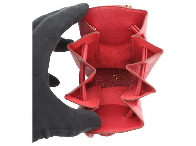 Bolso Vespa Hermès en cuero rojo Roja - vista 5