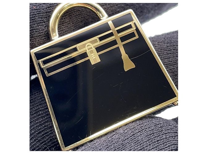 Charm Laque Nero Curiosità Kelly di Hermès D'oro - vista 4