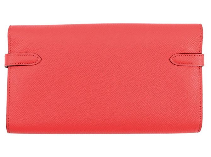 Hermès Kelly Lange Geldbörse in Rose Jaipur Pink - Ansicht 3