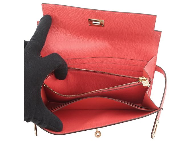 Hermès Kelly Lange Geldbörse in Rose Jaipur Pink - Ansicht 5
