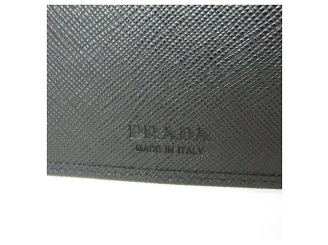 Prada Saffiano Tessuto Bi-Fold Wallet in Black - view 10