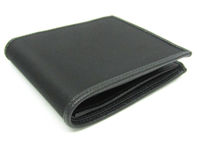 Prada Saffiano Tessuto Bi-Fold Wallet in Black - view 6