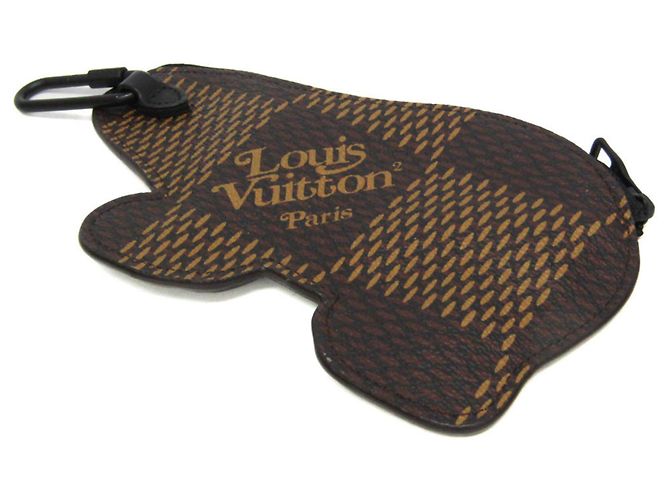 Carpeta de tarjeta de monedas Damier Giant Bear de Louis Vuitton Amarillo Marrón oscuro Damier ebene - vista 2