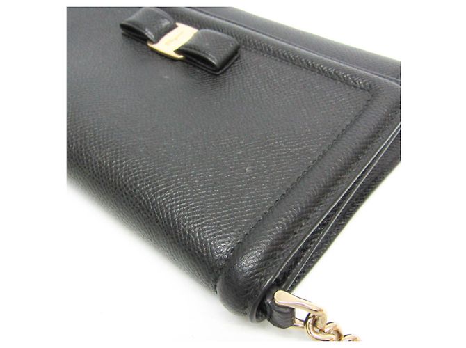 Borsa a Spalla Vara Small Chain di Salvatore Ferragamo Nero - vista 5