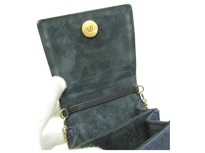Borsa a Spalla Diorama con Catena Christian Dior Blu - vista 11