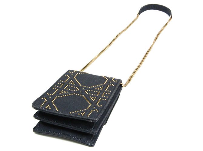 Borsa a Spalla Diorama con Catena Christian Dior Blu - vista 2