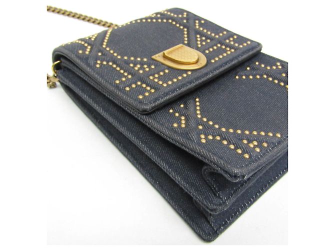 Borsa a Spalla Diorama con Catena Christian Dior Blu - vista 4