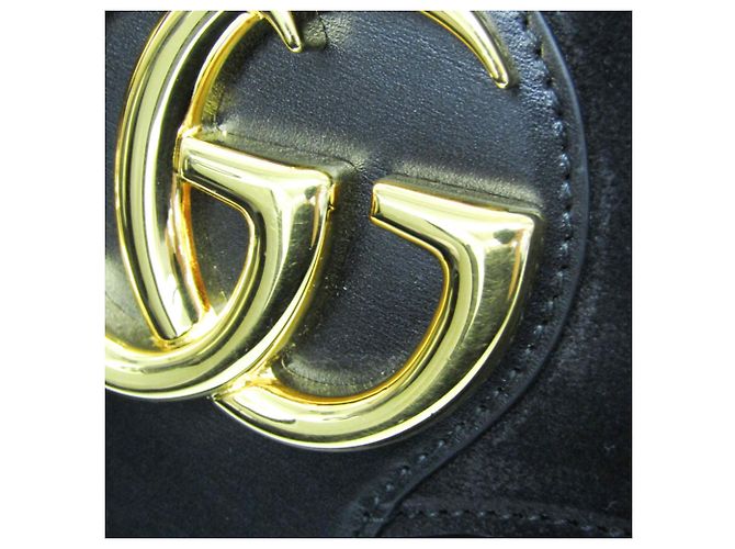 Borsa a Spalla in Pelle e Suede Donna Gucci Arli 550126 Nero - vista 10