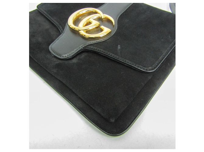 Borsa a Spalla in Pelle e Suede Donna Gucci Arli 550126 Nero - vista 5