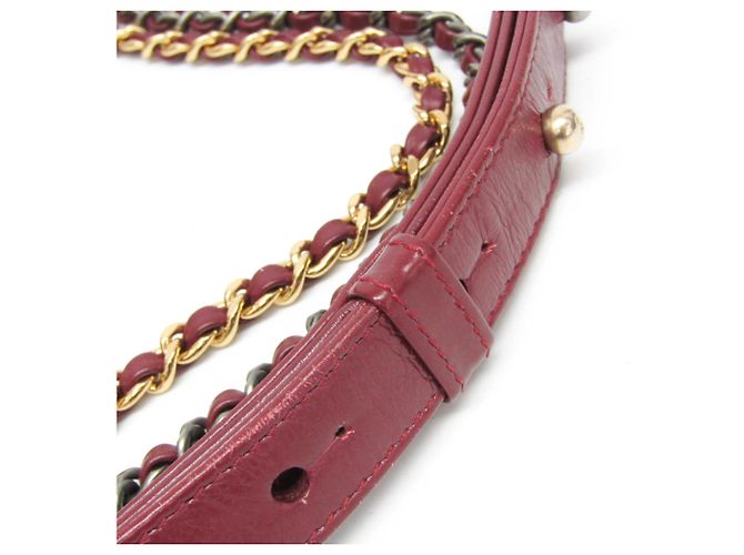 Borsa a spalla in pelle per donna Chanel Gabriel De Chanel Small Rosa Bordò - vista 10