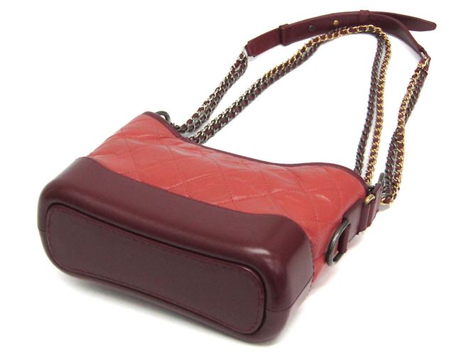 Borsa a spalla in pelle per donna Chanel Gabriel De Chanel Small Rosa Bordò - vista 2