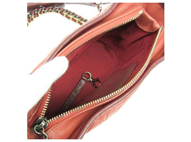 Borsa a spalla in pelle per donna Chanel Gabriel De Chanel Small Rosa Bordò - vista 3