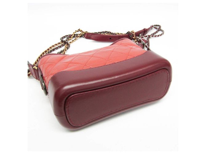 Borsa a spalla in pelle per donna Chanel Gabriel De Chanel Small Rosa Bordò - vista 5