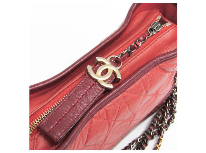 Borsa a spalla in pelle per donna Chanel Gabriel De Chanel Small Rosa Bordò - vista 8