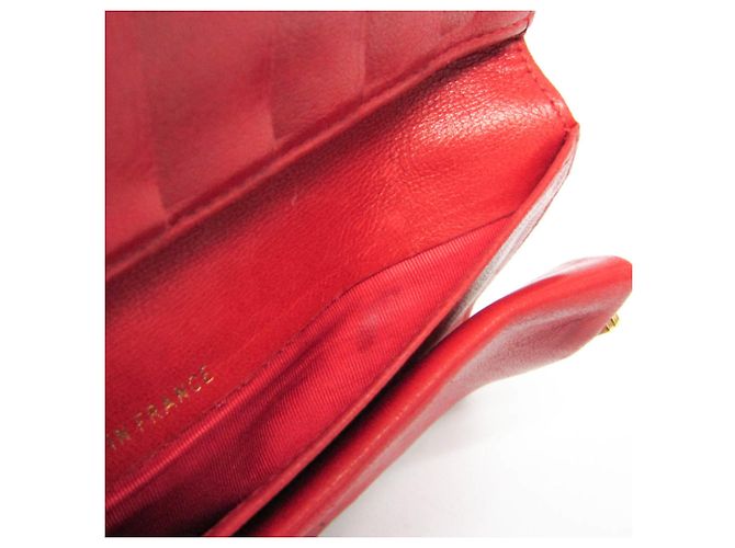 Portafoglio lungo da donna Chanel Coco Mark Rosso - vista 13