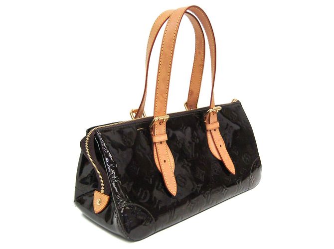 Borsa a Spalla Rosewood Avenue in Monogram Vernis di Louis Vuitton Bordò - vista 10