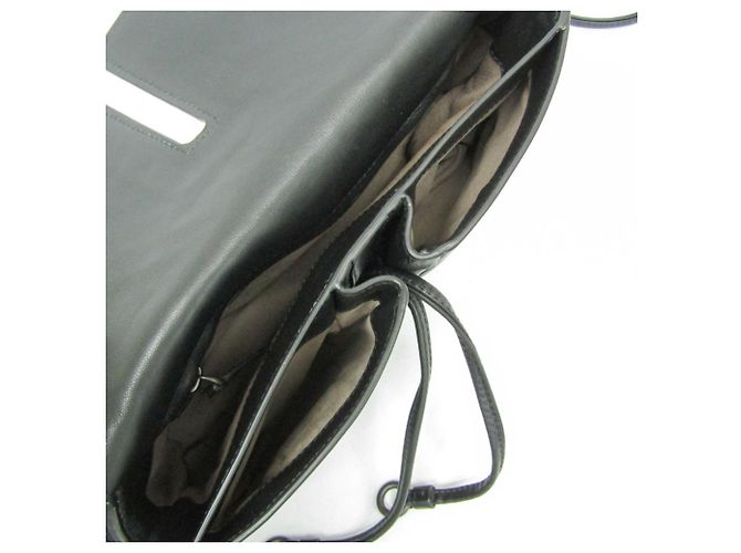 Borsa a spalla in pelle nera Intrecciato di Bottega Veneta - vista 12