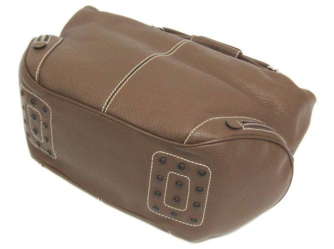 Borsa in pelle marrone a spalla unica Tod's - vista 3