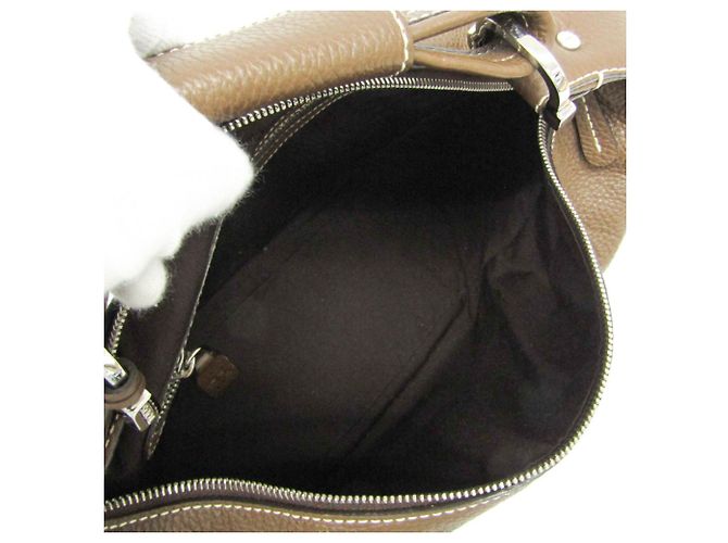 Borsa in pelle marrone a spalla unica Tod's - vista 4