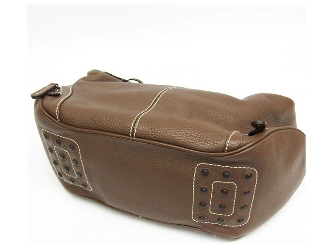 Borsa in pelle marrone a spalla unica Tod's - vista 5