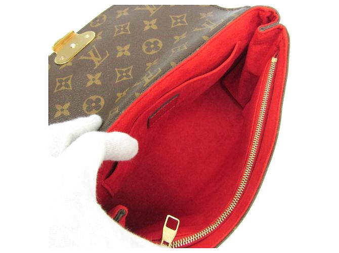 Borsa a Spalla Saint Placide Monogram Louis Vuitton Marrone Rosso - vista 3