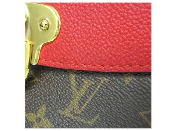 Borsa a Spalla Saint Placide Monogram Louis Vuitton Marrone Rosso - vista 7
