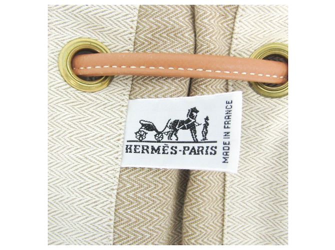 Borsa a Spalla Aline GM di Hermès Marrone Bianco sporco - vista 12
