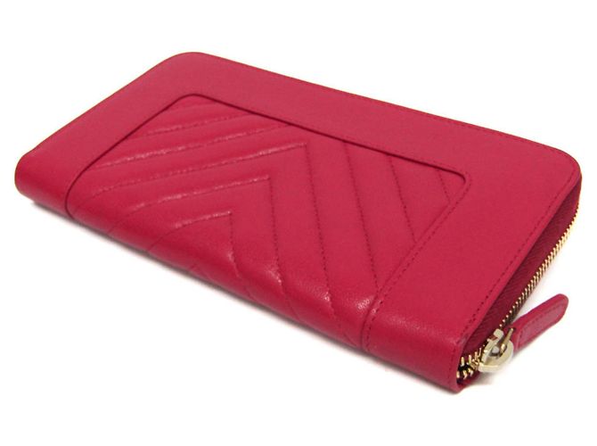 Chanel Mademoiselle V Stitch Langbörse Pink - Ansicht 3