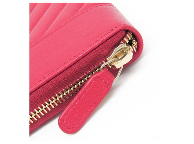 Chanel Mademoiselle V Stitch Langbörse Pink - Ansicht 9