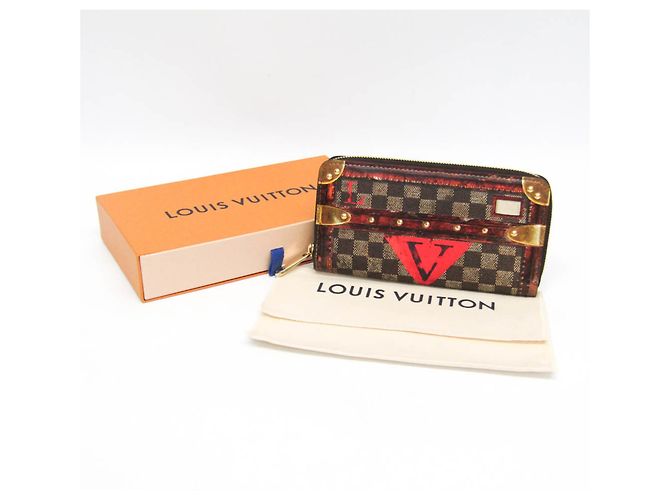 Zippy Geldbörse Damier Trompe-L'Oeil Louis Vuitton M63490 Braun Rot - Ansicht 2